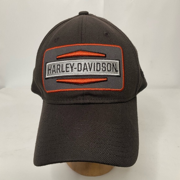 New Era Harley-Davidson Men’s Classic Logo Patch 39THIRTY Brown Ballcap Hat - Picture 12 of 12